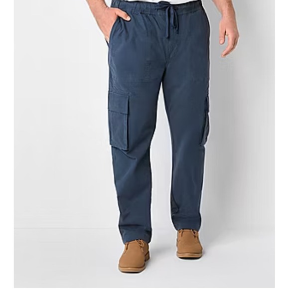 Frye and Co. Mens Cargo Pants Big & Tall‎ Relaxed Fit Blue 46x30 - Picture 1 of 5